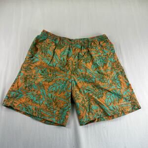 Columbia Swim Trunks Mens Medium Orange Tropical Omni-Shade Lined Shorts